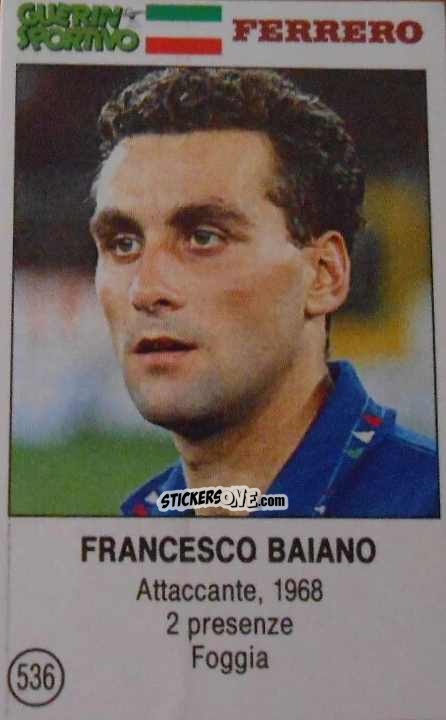 Sticker Francesco Baiano - Azzurri. La Storia Della Nazionale Italiana n. 536 - Guerin Sportivo