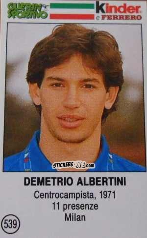 Sticker Demetrio Albertini - Azzurri. La Storia Della Nazionale Italiana n. 539 - Guerin Sportivo