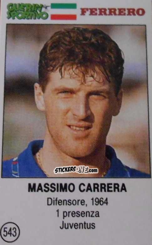 Sticker Massimo Carrera - Azzurri. La Storia Della Nazionale Italiana n. 543 - Guerin Sportivo