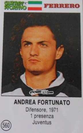 Cromo Andrea Fortunato - Azzurri. La Storia Della Nazionale Italiana n. 560 - Guerin Sportivo