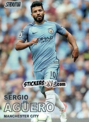 Sticker Sergio Aguero - Stadium Club Premier League 2016 n. 18 - Topps
