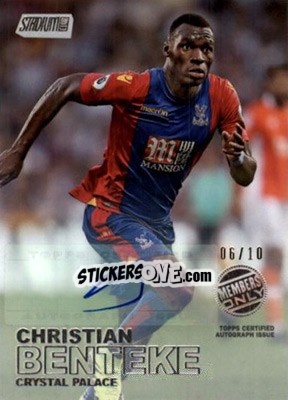 Sticker Christian Benteke - Stadium Club Premier League 2016 - Topps