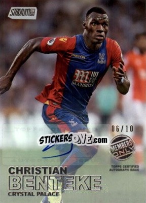 Sticker Christian Benteke - Stadium Club Premier League 2016 n. 96a-m - Topps