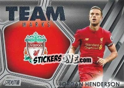 Sticker Jordan Henderson - Stadium Club Premier League 2016 - Topps