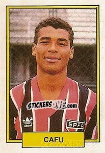 Sticker Cafu - Campeonato Brasileiro 1992 - Abril