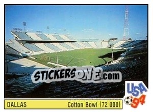 Cromo Cotton Bowl - Campeonato De Futebol Mundial 1994 - Panini