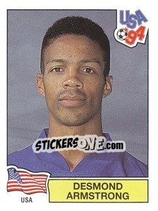 Sticker Desmond Armstrong - Campeonato De Futebol Mundial 1994 - Panini