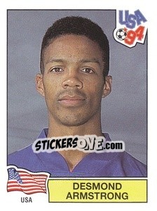Cromo Desmond Armstrong - Campeonato De Futebol Mundial 1994 n. 19 - Panini
