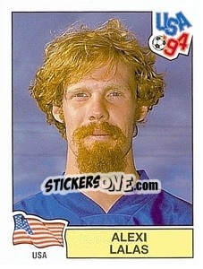 Sticker Alexi Lalas - Campeonato De Futebol Mundial 1994 n. 21 - Panini