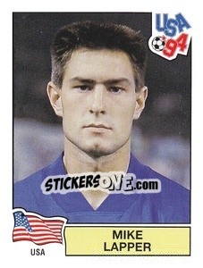 Sticker Mike Lapper - Campeonato De Futebol Mundial 1994 - Panini