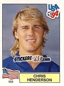 Sticker Chris Henderson - Campeonato De Futebol Mundial 1994 - Panini