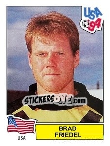 Sticker Brad Friedel - Campeonato De Futebol Mundial 1994 - Panini