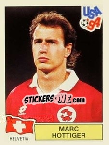 Sticker Marc Hottiger - Campeonato De Futebol Mundial 1994 - Panini