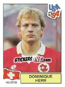 Cromo Dominique Herr - Campeonato De Futebol Mundial 1994 n. 38 - Panini