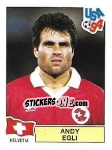 Sticker Andy Egli - Campeonato De Futebol Mundial 1994 - Panini