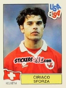 Sticker Ciriaco Sforza - Campeonato De Futebol Mundial 1994 n. 44 - Panini