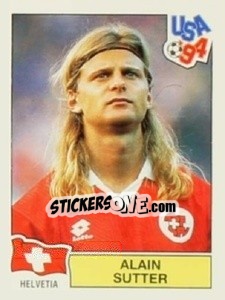 Sticker Alain Sutter - Campeonato De Futebol Mundial 1994 n. 46 - Panini