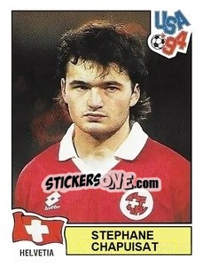 Sticker Stephane Chapuisat - Campeonato De Futebol Mundial 1994 n. 49 - Panini