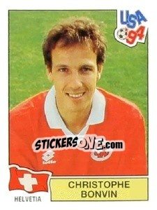 Sticker Christophe Bonvin - Campeonato De Futebol Mundial 1994 n. 52 - Panini