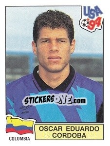 Sticker Oscar Eduardo Cordoba - Campeonato De Futebol Mundial 1994 n. 54 - Panini