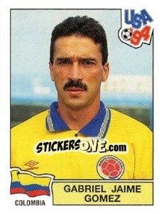 Cromo Gabriel Jaime Gomez - Campeonato De Futebol Mundial 1994 - Panini