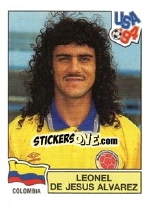 Sticker Leonel De Jesus Alvarez - Campeonato De Futebol Mundial 1994 - Panini