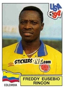 Sticker Freddy Eusebio Rincon - Campeonato De Futebol Mundial 1994 n. 63 - Panini