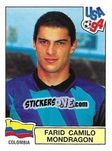 Sticker Faryd Camilo Mondragon - Campeonato De Futebol Mundial 1994 n. 72 - Panini