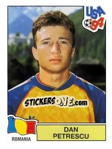 Sticker Dan Petrescu - Campeonato De Futebol Mundial 1994 - Panini