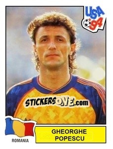 Sticker Gheorghe Popescu - Campeonato De Futebol Mundial 1994 n. 76 - Panini