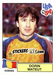 Cromo Dorin Mateut - Campeonato De Futebol Mundial 1994 - Panini