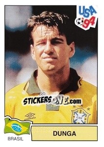 Sticker Dunga - Campeonato De Futebol Mundial 1994 - Panini