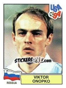 Sticker Viktor Onopko - Campeonato De Futebol Mundial 1994 - Panini
