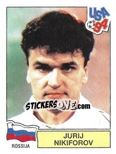 Cromo Jurij Nikiforov - Campeonato De Futebol Mundial 1994 - Panini