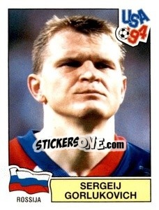 Sticker Sergeij Gorlukovich - Campeonato De Futebol Mundial 1994 - Panini