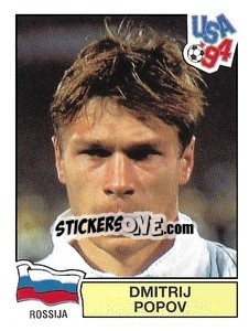 Sticker Dmitrij Popov - Campeonato De Futebol Mundial 1994 - Panini