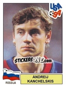 Sticker Andreij Kanchelskis - Campeonato De Futebol Mundial 1994 - Panini