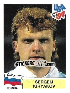 Sticker Sergeij Kiryakov - Campeonato De Futebol Mundial 1994 - Panini