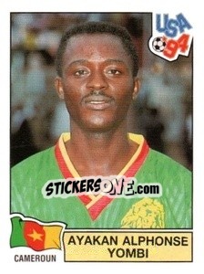 Sticker Ayakan Alphonse Yombi - Campeonato De Futebol Mundial 1994 n. 133 - Panini