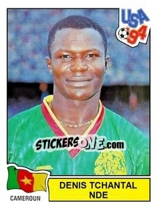 Sticker Denis Tchantal Nde - Campeonato De Futebol Mundial 1994 - Panini