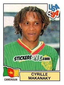 Sticker Cyrille Makanaky - Campeonato De Futebol Mundial 1994 n. 139 - Panini