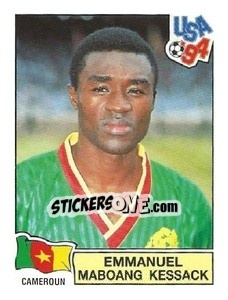 Figurina Emmanuel Maboang Kessack - Campeonato De Futebol Mundial 1994 - Panini