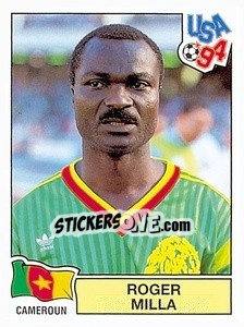 Sticker Roger Milla - Campeonato De Futebol Mundial 1994 n. 144 - Panini