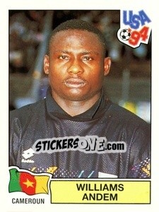 Figurina Williams Andem - Campeonato De Futebol Mundial 1994 - Panini