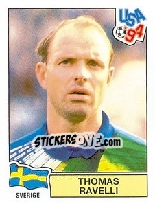 Sticker Thomas Ravelli - Campeonato De Futebol Mundial 1994 - Panini