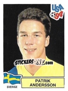 Sticker Patrik Andersson - Campeonato De Futebol Mundial 1994 - Panini