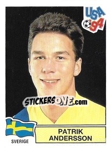 Sticker Patrik Andersson - Campeonato De Futebol Mundial 1994 n. 151 - Panini