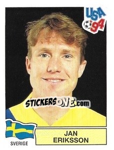 Figurina Jan Eriksson - Campeonato De Futebol Mundial 1994 - Panini