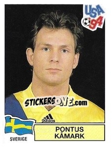Sticker Pontus Kåmark - Campeonato De Futebol Mundial 1994 - Panini