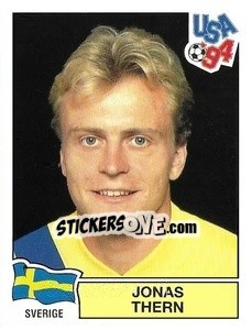 Sticker Jonas Thern - Campeonato De Futebol Mundial 1994 - Panini